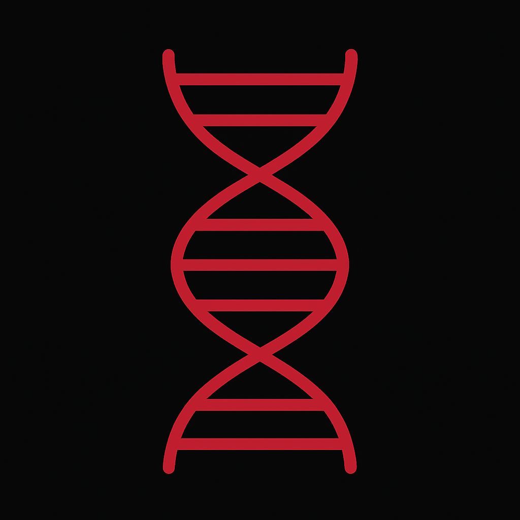 Arte minimalista de uma molécula de DNA