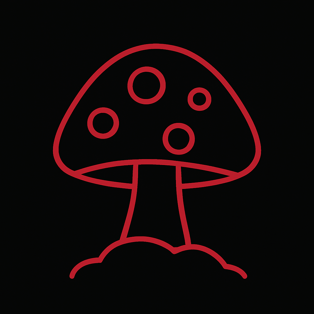 Arte minimalista de um cogumelo