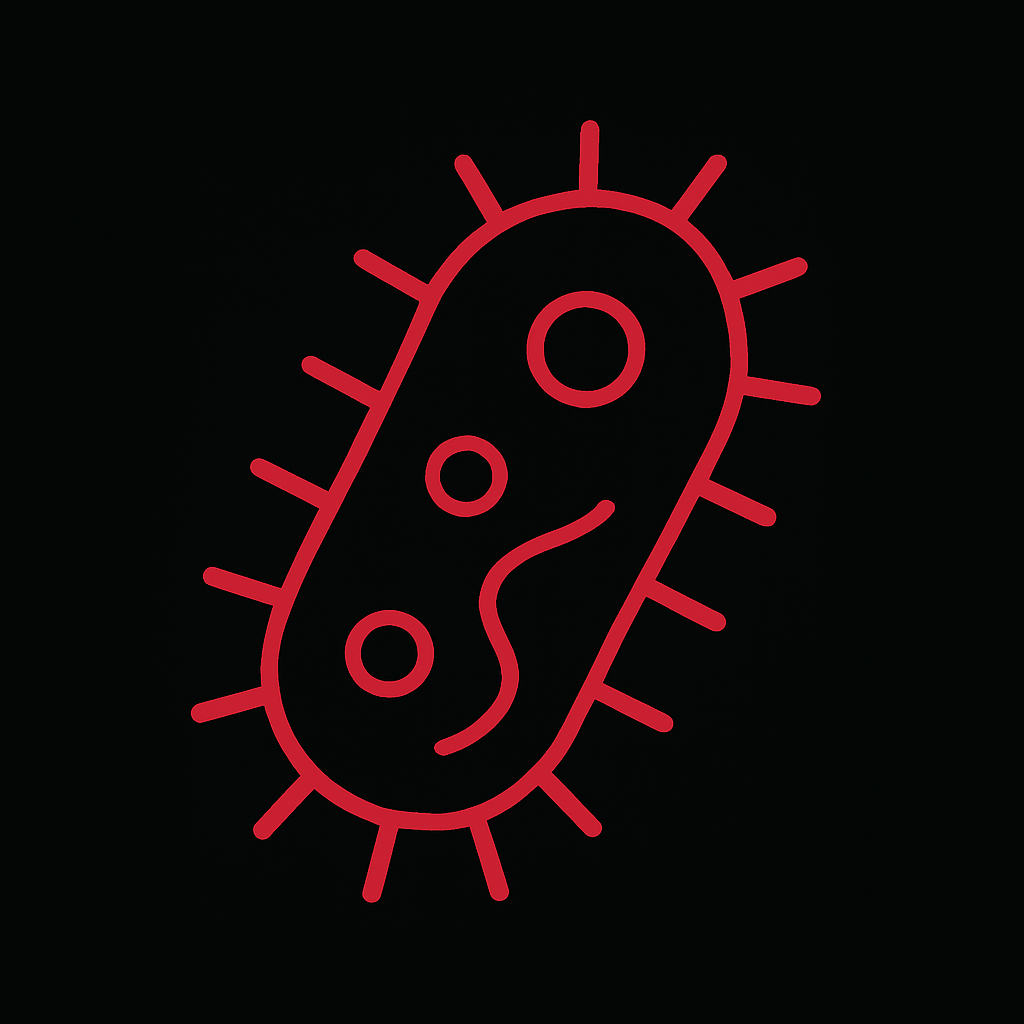 Arte minimalista de uma bactéria